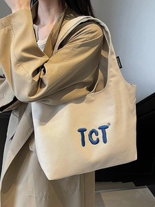MX Custom Embroidered <b>Canvas</b> <b>Tote</b> Bag Reusable Shopping Handbag with OEM Service - Product Image 3