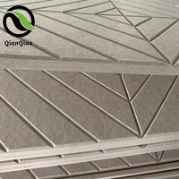 Panneaux acoustiques décoratifs modernes en feutre PET recyclé gravés CNC personnalisables QQ pour l'insonorisation des cinémas maison