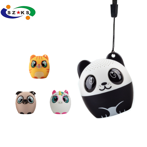 Gift Custom Animal Cartoon Mini for Speaker with Clock AirPlay DC Powered Plastic Design for Pet Styling