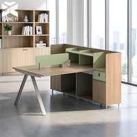 Bureau informatique avec tiroirs latéraux pour 2 personnes, postes de travail en îlot, table de bureau, bureau du personnel, Scrivania, Mesa De Oficina, bureau de direction
