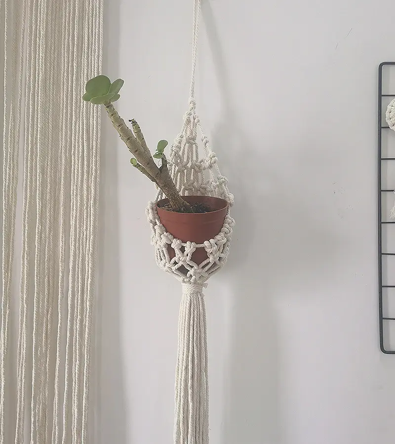 Factory Hot Sales woven decorative wall hanging baskets round hanging baskets