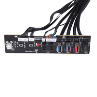 Panel Frontal de Alta Calidad para Computadora con Interruptor de Encendido+Reinicio+RGB+SPK+MIC+USB 2.0x2+USB 3.0+TPYE-C Placa para PC