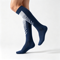 Chaussettes de compression personnalisées avec logo, compression graduée 15-20 mmHg, chaussettes de sport, chaussettes de récupération mi-hautes pour la course à pied et le marathon