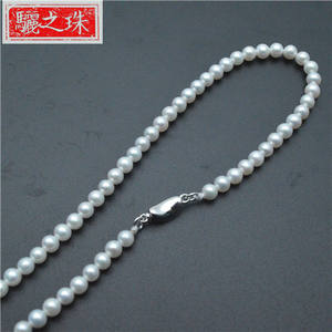 Forme ronde à la mode à la mode 925 argent fermoir lingot d'or collier de perles de perles naturelles pour bijoux cadeau de fête d'anniversaire - Product Image 4