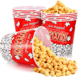 Tazón de Papel Desechable para Palomitas de Maíz de Grado Alimenticio, de Alta Calidad, en Tamaños Grandes de 24oz, 32oz, 64oz y 85oz, Precio al por Mayor - Product Image 6