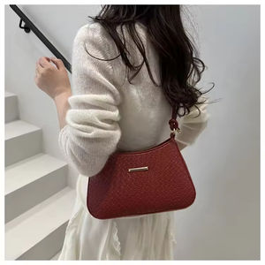 Bolso de Mujer 2026, Nuevo Bolso de Hombro de Cuero PU Tejido, Bolso de Moda con Solapa de Cuero para Mujer - Product Image 6