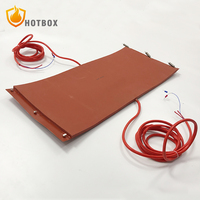 Almohadilla Calefactora de Silicona de 110V/220V con Aislamiento de Esponja y Sensor de Temperatura con Termopar para Control de Calentamiento de Tanques