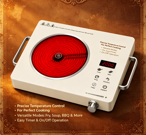 Cuisinière infrarouge électrique 1800W à puissance réelle, commande tactile, 6 modes de <span class=keywords><strong>cuisson</strong></span>, minuterie, verrouillage enfant, surface en verre durable, compatible avec tous les ustensiles de <span class=keywords><strong>cuisson</strong></span> - Product Image 6