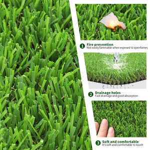 Lfl cỏ nhân tạo sân thể thao sân sau sân vườn trang trí cỏ tổng hợp thực tế tự nhiên 30-50mm cà phê xanh - Product Image 3