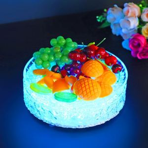 Factory Manufacturer Custom Metal bar Supplies Nightclub KTV Luminous Fruit Tray <b>Rack</b> LED Creative Snacks <b>Plate</b> Serving Tray - Product Image 1