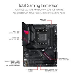 Carte mère originale ASUS ROG <span class=keywords><strong>STRIX</strong></span> <span class=keywords><strong>B550</strong></span>-F GAMING WIFI DDR4 pour ordinateur de bureau AM4 ATX AMD <span class=keywords><strong>B550</strong></span> HD-MI DP TYPE-C RGB 128 Go Dual M.2 4.0 - Product Image 4