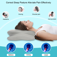 Oreiller ergonomique à contour rapide, design en mousse à mémoire de forme profilée pour l'alignement de la colonne cervicale, soutien pour les dormeurs latéraux