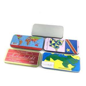 Caja geométrica para estudiantes, papelería escolar barata, al por mayor, juego de matemáticas, 9 Uds. - Product Image 5