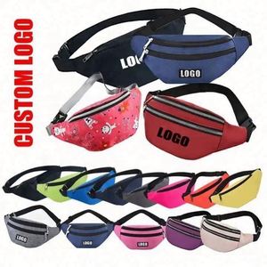 Sacs banane personnalisables pour enfants, sacs à dos tactiques brodés colorés, sacs à bandoulière d'extérieur avec logo personnalisé pour entreprise - Product Image 2