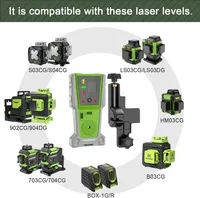 Détecteur laser industriel LR-8RG, récepteur numérique, faisceau vert et rouge, double lampe LED, auto-nivelant électronique, grande portée
