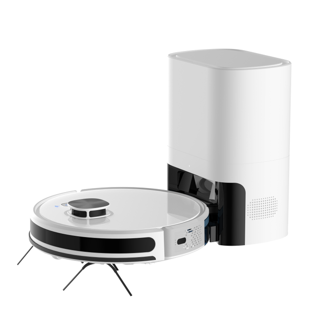 Robot Vacuum with Self Emptying Station Up to 60 Days Hands Free Cleaning Edge Expansion Brush 5000Pa Powerful Lidar Navigation