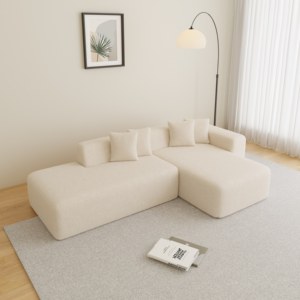 ชุดโซฟารูปตัว L แบบโมดูลาร์ทันสมัยเก้าอี้นั่งสบายทำจากผ้าหุ้มมุมโซฟาห้องนอนห้องนั่งเล่นห้องนอนอพาร์ทเมนท์วิลล่าทนทาน - Product Image 1