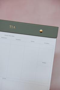 LABON Agenda Settimanale <span class=keywords><strong>A4</strong></span> in Pelle Vegana <span class=keywords><strong>di</strong></span> Lusso, Ricaricabile, con Fogli Staccabili e Dettagli in Lamina d'Oro, Regalo <span class=keywords><strong>di</strong></span> Cancelleria <span class=keywords><strong>di</strong></span> Alta Gamma per l'Ufficio - Product Image 5