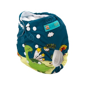 ALVABABY Dinosaurier-Bedruckte Stoffwindeln für Babys, Moderne Stoffwindeln nach Maß, Wiederverwendbare Taschenwindeln, Modisches Design, Umweltfreundlich - Product Image 1
