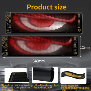 Nuevo Panel <span class=keywords><strong>LED</strong></span> para Parabrisas de Camión Lemombo, Mensajes Programables por Aplicación, Pantalla <span class=keywords><strong>LED</strong></span> Ojo de Diablo para Camión, Publicidad en Ventanas, Flexible - Product Image 2