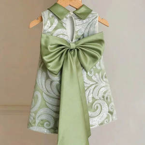 Robe d'été pour enfants personnalisée Big Bow Sequin Party Night Birthday Festival Baby Girl - Product Image 5