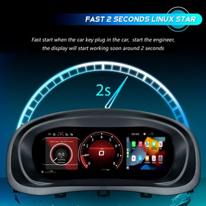 10,25-Zoll LCD Digitales Kombiinstrument für VW Polo 2001-2009 Modelle Armaturenbrett Digitaler Tacho mit Carplay-Unterstützung Instrumententafel Cockpit - Product Image 2