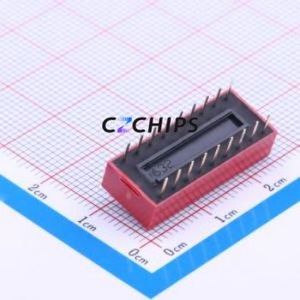 DSWB09LHGET DIP Switch Through hole Component (THT) Switch Flat Toggle, Raised Type Single Pole Single Throw 9-Bit 2.54mm - Product Image 2