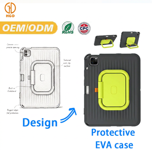 Étui de protection pour tablette en mousse EVA avec logo personnalisé HGD, avec béquille intégrée rotative à 360° pour iPad 10 pouces, 11 pouces, 13 pouces - Product Image 1