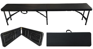 <span class=keywords><strong>Picnic</strong></span> plegable de 6 pies fácil de llevar, plegable por la mitad, para exteriores, Banco largo para acampar - Product Image 2