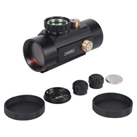 Lunette de visée optique HD 1x40RD à point rouge en aluminium, compacte et tactique, avec monture 11 mm/20 mm, lentille à revêtement rouge, étanche et antichoc