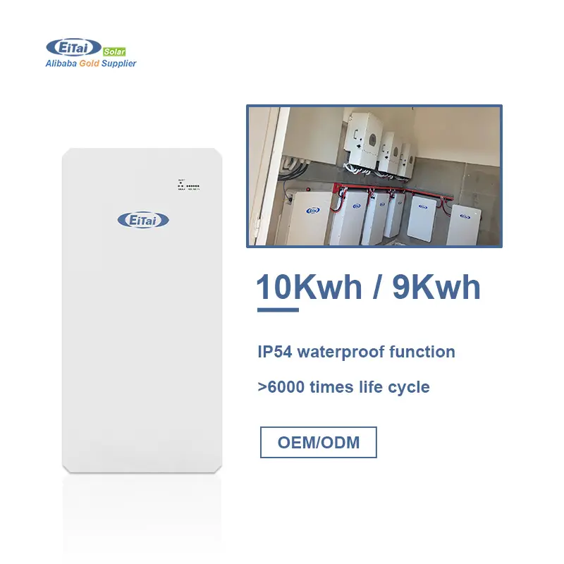 Bateria de lítio 48V 51,2V para armazenamento de energia solar doméstica Eitai pode estar em baterias paralelas de pacote doméstico