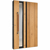 Porte d'entrée principale de villa en alliage d'aluminium PSL OEM à simple battant latéral, anti-effraction et étanche aux intempéries