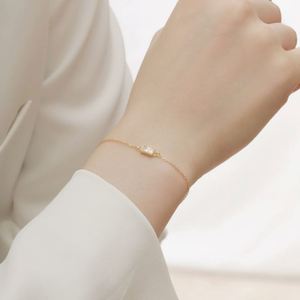 Pulseras de Cadena de Oro de 18K Dylam para Mujer, Pulseras de Plata S925 con Zirconia Rectangular 5A para Mujer - Product Image 3