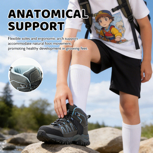 Zapatos de <span class=keywords><strong>Trekking</strong></span> para Niños al por Mayor, Unisex, para Niños y Niñas, Impermeables, de Gamuza y Malla, Resistentes al Desgaste, para Todas las Estaciones - Product Image 5