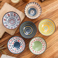 Lot de 4 mini-bols en céramique de 4,5 pouces, style bohème coréen, écologiques et personnalisables, en coffret cadeau, pour cadeaux d'affaires, durables