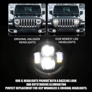 Phares LED 9 pouces pour Wrangler JL 2018 2019 2020, faisceau haut et bas, étanches IP67/IP68, certifiés <span class=keywords><strong>CE</strong></span>, fonction Angel Eyes <span class=keywords><strong>Halo</strong></span>, neufs - Product Image 3