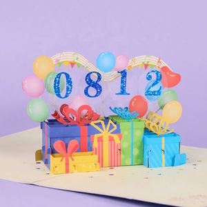 Cartes de vœux 3D DIY avec chiffres qui sortent pour un joyeux anniversaire - Product Image 3