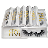 Faux cils en poils synthétiques imitation vison naturel, longueurs variées, réutilisables, sans cruauté, faits à la main, bande complète, vente en gros, marque privée