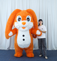 Costume gonflable de lapin de dessin animé, mascotte de défilé, personnage adulte, cosplay animal, anniversaire, fête de Pâques, événement, ensemble en peluche
