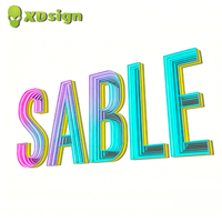 Lettres en relief LED personnalisées Infinity Abyss, IP67, acrylique semi-transparent, signalisation dynamique, éclairage extérieur, décoration visuelle