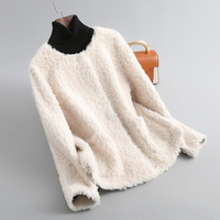 Parka courte en peau de mouton pour femme, coupe ajustée, élégante, fermeture à boutons, veste en fourrure de laine, doublure en polyester, manteau d'hiver