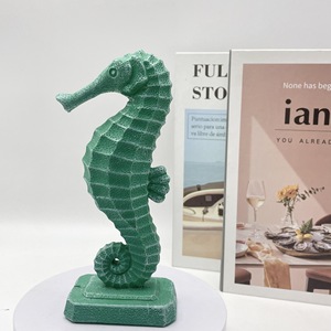 Decorative White and Matt Resin Seahorse <strong>Figurine</strong> - Product Image 5