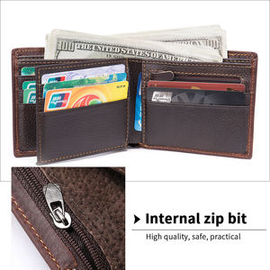 กระเป๋าสตางค์สั้นหนังนูนลายสัตว์วินเทจคลิปเงินหนังแท้ที่ใส่บัตรสำหรับผู้ชาย - Product Image 3