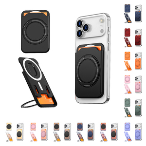 Travel Foldable Aluminum alloy Magnetic holder PC Card Wallet Telescopic Phone Stand Bag Bracket Metal Ring Universal Case Box - Product Image 6