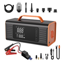 WLETO 150PSI Cordless Air Pump 12-24V Portable Jump Starter Battery Car Tires SUV Motorcycle Bike Ball Digital Pressure Tire