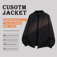 Blouson Bomber Coupe-Vent 100 % Polyester pour Homme, Col Baseball Infroissable, Coupe Décontractée, Veste Extérieure Entièrement Zippée pour Homme