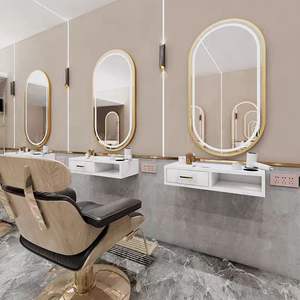 Custom Luxe Salon Spiegel Decoratieve Muur Gemonteerde Verlichte Salon Spiegel Met Led Lights Home Haar Slimme Salon Led Spiegel - Product Image 6