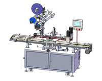 Machine à étiquettes d'applicateur automatique d'autocollant d'enveloppe plate supérieure de la CE d'autour de plateau de nourriture pour la boîte en plastique carrée