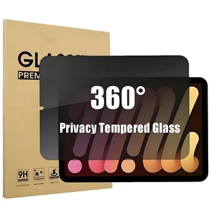 360 °   Protection d'écran anti-espion pour <span class=keywords><strong>iPad</strong></span> Mini 7ème génération (A17 <span class=keywords><strong>Pro</strong></span>) 2024 / Mini 6ème génération 8,3 pouces 2021, film en verre trempé - Product Image 1