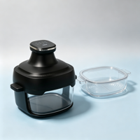 Friteuse à air numérique 6,4,3L en verre carré, contrôle tactile, panier amovible antiadhésif en PTFE, 1500W, design moderne, sans huile, saine, allemande